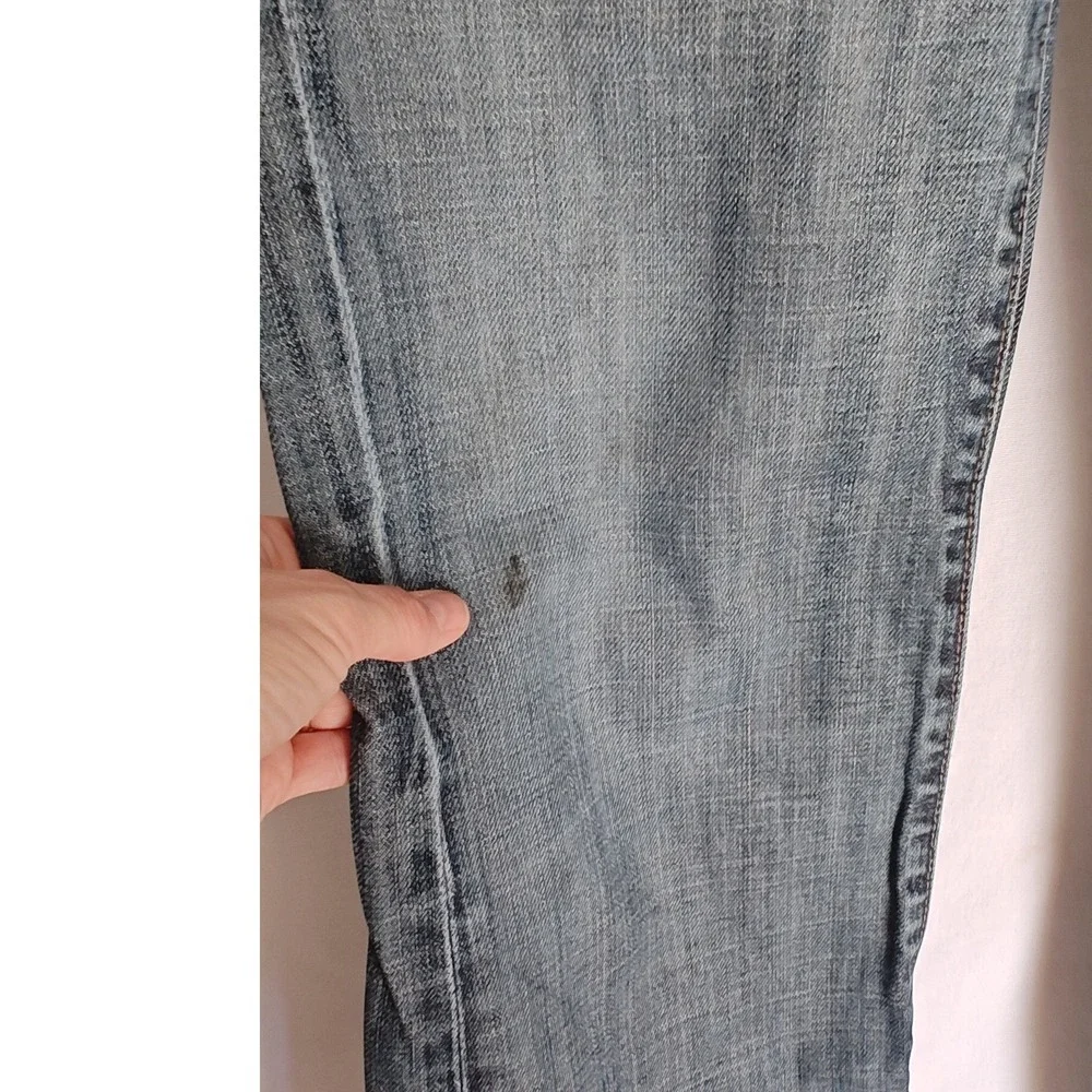 7 For All Mankind Bootcut Jeans 29 Blue Stretch Denim‎ Squiggle Y2K Low Rise